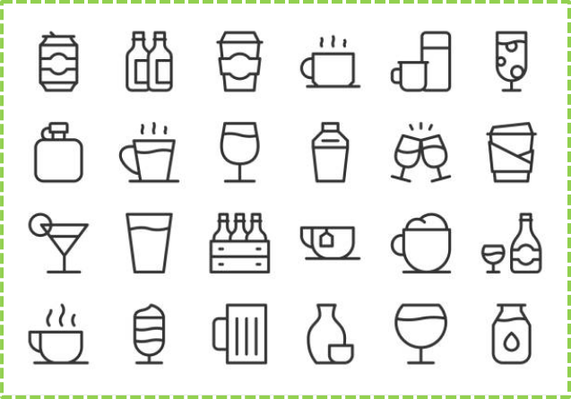 Vasos, copas y envases variados